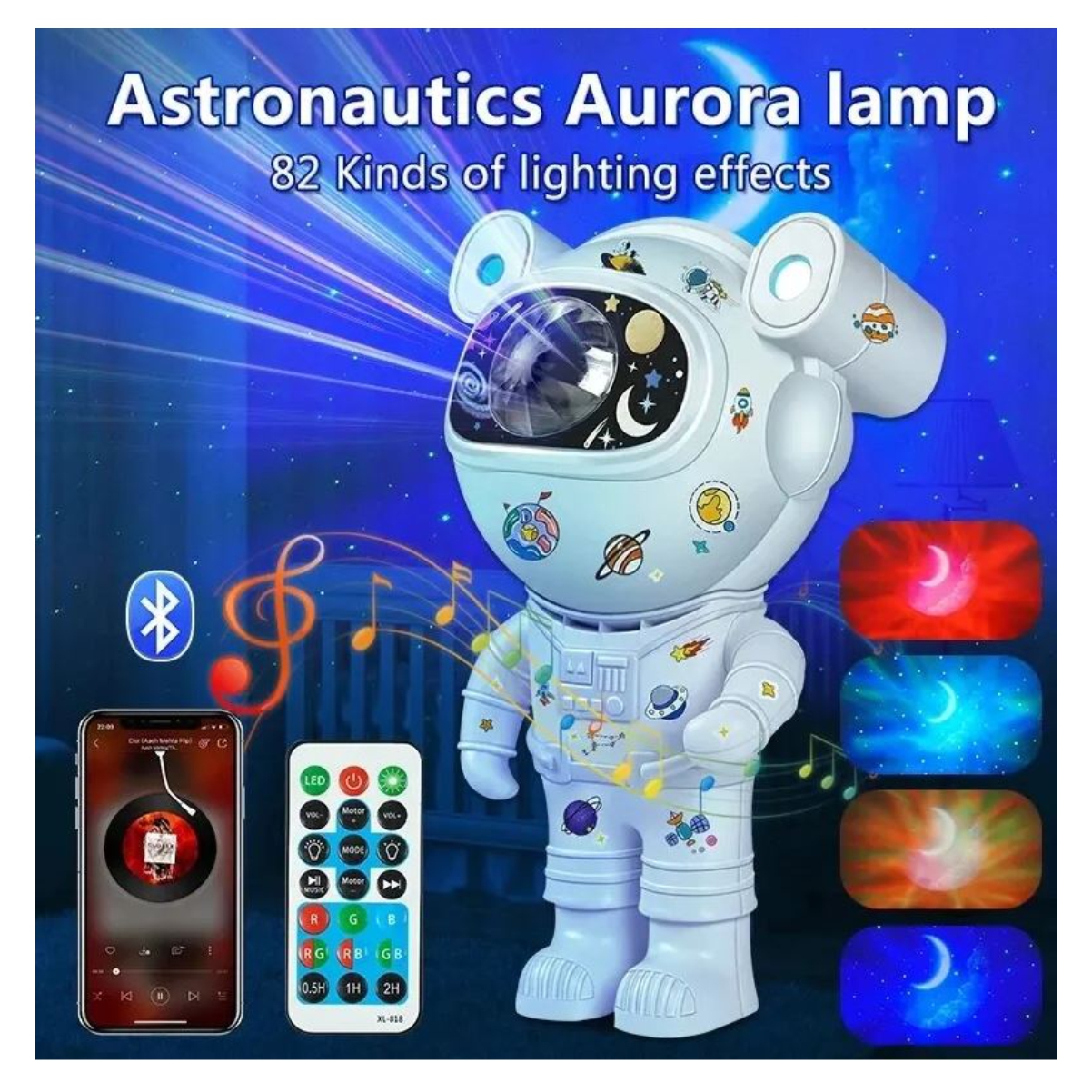 Miniatura 3 de Astronauta Proyector Nebulosas + Control